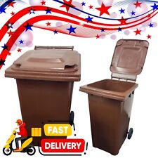 Outdoor Brown 240L Recycling Waste Standard Size 240L Garden Wheelie Bin