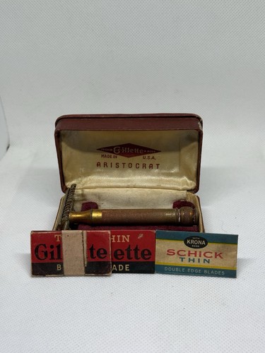 Vintage gold tone gillette - tone,
