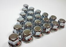20x 32mm Plastic CHROME Wheel Nut Cover Caps Lux fit Truck Scania Mercedes Volvo