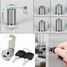 1X 2X Cam Lock for Door Locker Cabinet Drawer Cupboard Mailbox 16mm 20mm 30mm