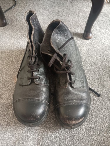 British army leather boots - leather,