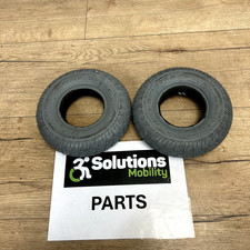 Pair of Grey Solid Tyre Kymco