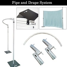 Pipe and Drape Backdrop Stand Telescopic System Uprights Crossbars Base Plates