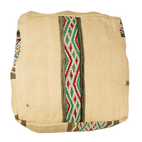 Moroccan kilim pouf - moroccan,