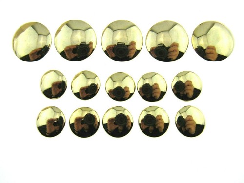 Round shiny gold plastic - round,