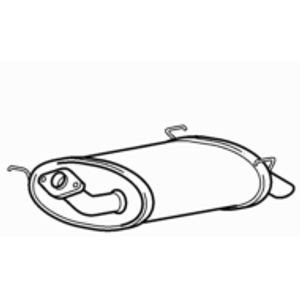 Quality rear exhaust silencer - rear,