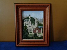 FRIAR CRAFTS ENGLAND - HAND PAINTED NEUSCHWANSTEIN CERAMIC MOLD PICTURE w/Box
