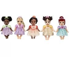 Disney Princess Baby Doll Highchair Feeding Set Tiana Rapunzel Moana Belle Ariel