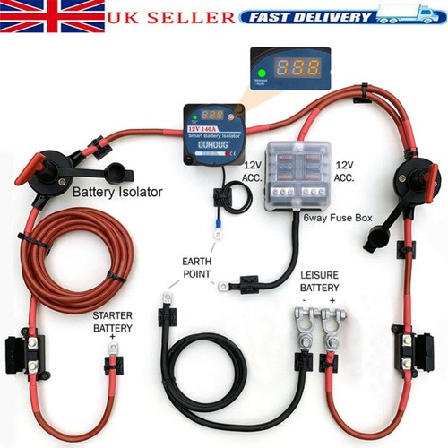 Battery split charge relay - battery, kit