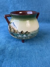 LONGPARK Faience Pottery Two handled pot -Anstey's Cove Torquay Ware Rare