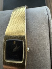 Vintage Seiko Lassale  8420-5109 RO  Quartz Gold Tone Tank Style Watch 6 jewel