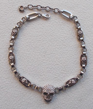 RARE Vintage Butler & Wilson Large / Chunky Multi Crystal Skull Pendant Necklace