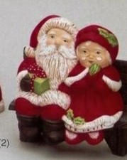 Mr & Mrs Claus Shelf Sitter Unpainted Ceramic Bisque 