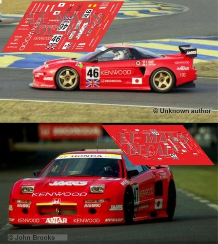 Decals honda nsx gt1 mans - le,