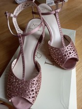 jenny packham occasion shoes pink colour size 5 with diamanté detail