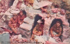POSTCARD MILITARY WWI  IN GERMAN DUG OUTS  DAILY MAIL  SERIES 3  # 20