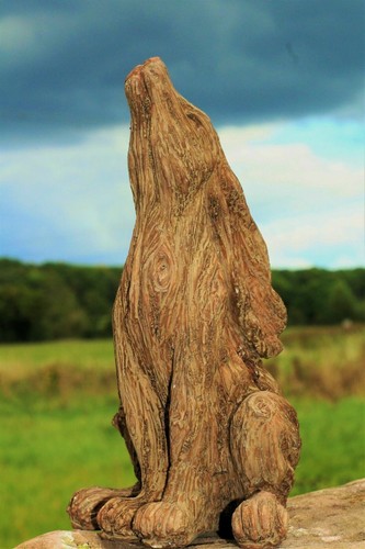 Wild hare garden ornament - hare,