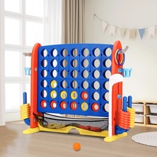 Giant Connect 4 In A Row Set Outdoor/Indoor Garden Family Fun Game Kids Toy Hoop