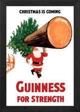 Guinness Christmas Poster Framed Wall Art Poster Canvas Print Picture