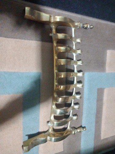 Vintage brass fire front - brass,
