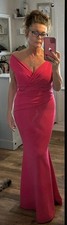 Stunning Pink Full-Length Off-the-Shoulder Dress – UK Size 14 – Quiz