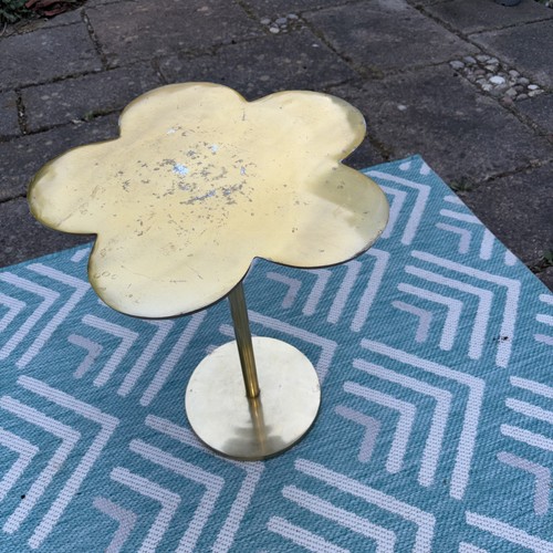 Gold flower side table clancy - gold,