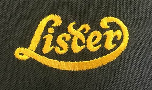 Lister engine embroidered - lister,