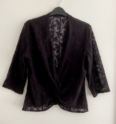 Black floral lace see - floral, through
