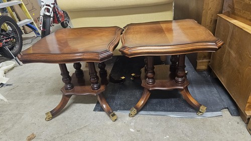 Vintage mahogany end side - end,
