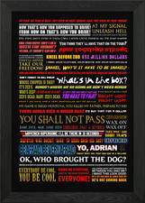 Famous movie quotes Framed Wall Art Poster Canvas Print Picture