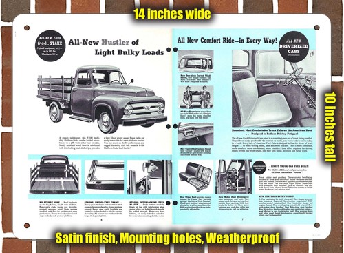 Metal sign 1953 ford f - sign,