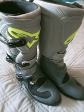 Mint Alpinestars Tech 3 Grey/Neon Motorcross/Enduro Boots Uk 10.5 EU45.5 Rrp£239