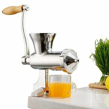 Huanyu Manual Juicer Stainless Steel Wheatgrass Juicer Squeezer for Fruit,...