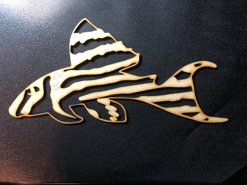 Zebra pleco laser cut - zebra, wooden