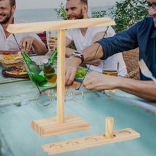 Hook and Ring Toss Battle Game Wooden Interactive Home Party Drinking Adult Toy