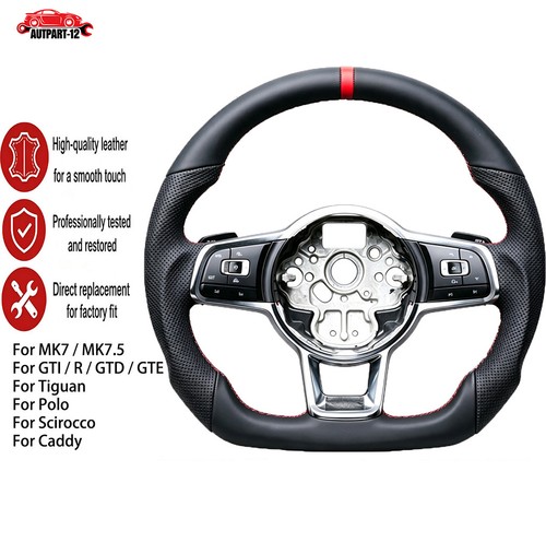 Full leather steering wheel - leather,