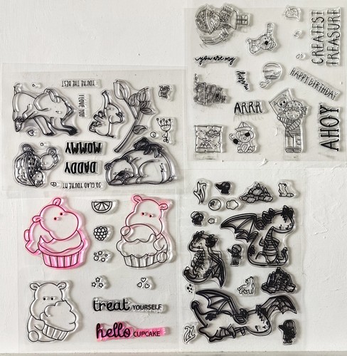 Mixed stamp set dragons - set, 4