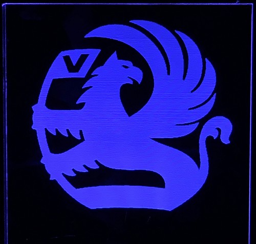 Illuminated vauxhall sign - vauxhall,