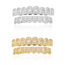 14K Gold Plated CZ Teeth