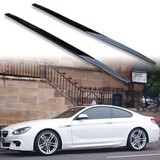 FYRALIP Gloss Black Side Skirts Extension Panel For BMW M6/M Sport F12 F13