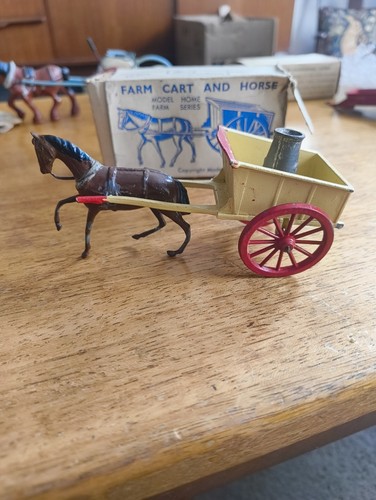 Vintage farm cart and horse - vintage,