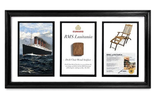 Lusitania deck chair artifact - lusitania,