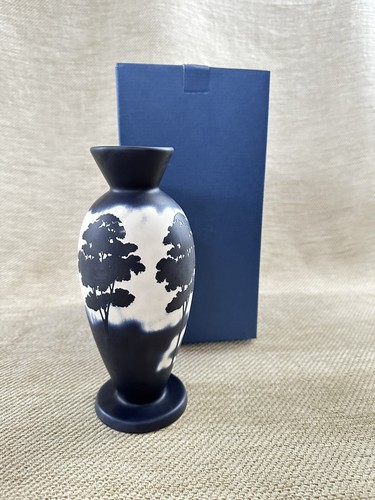 Boxed blue ivory scenery - blue,