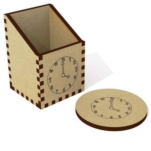 Clock face desk tidy pen - face',