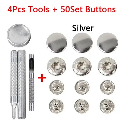 50sets leather snap fasteners - snap,