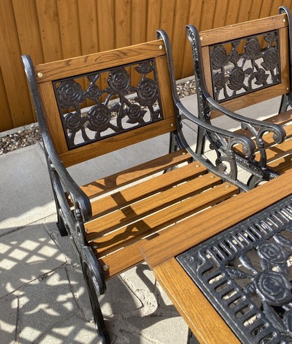 Cast iron inlayed - cast, chairs