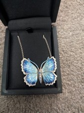 Blue Butterfly Necklace