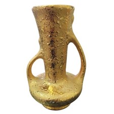 Vintage Dream Art Studios 22KT Gold Textured Vase with Handles USA Made