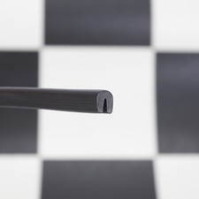 Small Black Rubber U Channel