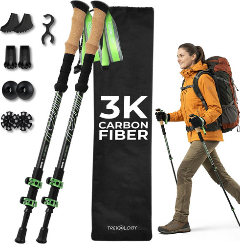 Carbon fiber trekking poles - fiber,